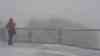 Wintereinbruch auf der Zugspitze – Schneefräsen und Räumgeräte im Einsatz – Besucher freuen sich - Faszinierende Eisskulpturen bildeten sich:  Über Nacht brachte Frau Holle rund 5 Zentimeter Neuschnee – Schneetreiben auf dem Gipfel